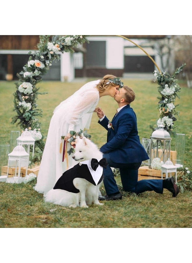 IDOMIK Dog Tuxedo Suit for Small Medium Large Dogs, Formal Dog Tuxedo Vest Suit with Detachable Bow Ties Collar & Bandana Scarf Set, Dog Wedding Attire Shirt for Birthday Party Costume Black - Image 5