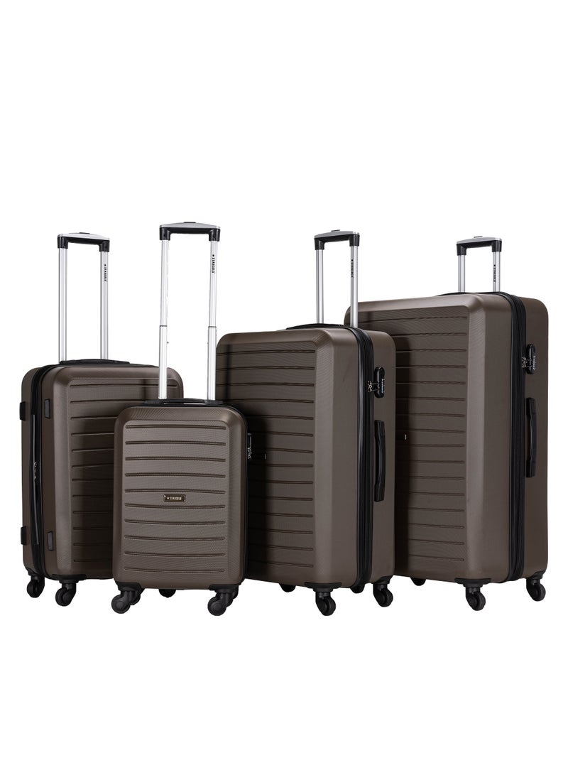 ستارجولد مجموعة حقائب سفر من 4 قطع (20/24/28/32 بوصة) - حقائب سفر صلبة من مادة ABS بسحاب قابل للتمدد، وعجلات دوارة 360 درجة، وقفل رقمي - حقيبة سفر خفيفة الوزن بعجلات - Image 1