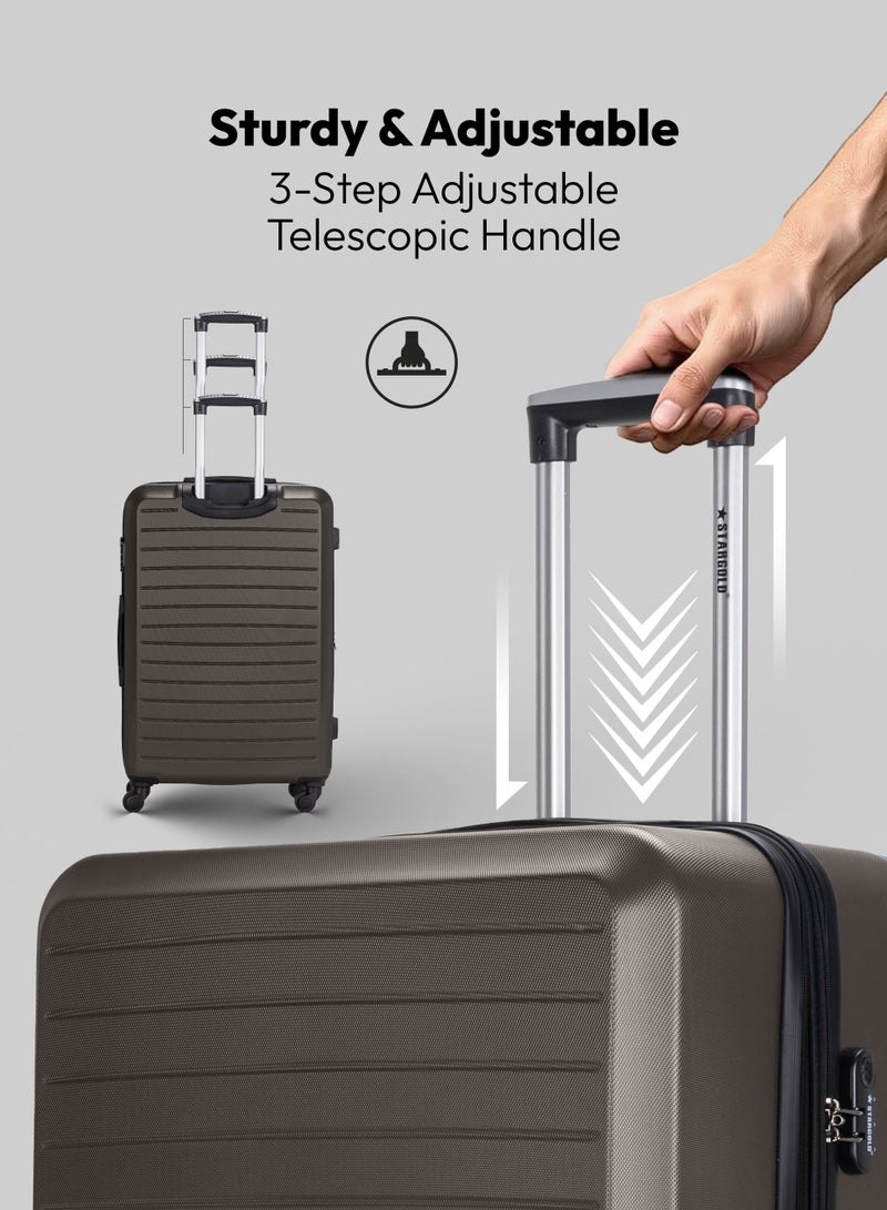 ستارجولد مجموعة حقائب سفر من 4 قطع (20/24/28/32 بوصة) - حقائب سفر صلبة من مادة ABS بسحاب قابل للتمدد، وعجلات دوارة 360 درجة، وقفل رقمي - حقيبة سفر خفيفة الوزن بعجلات - Image 5