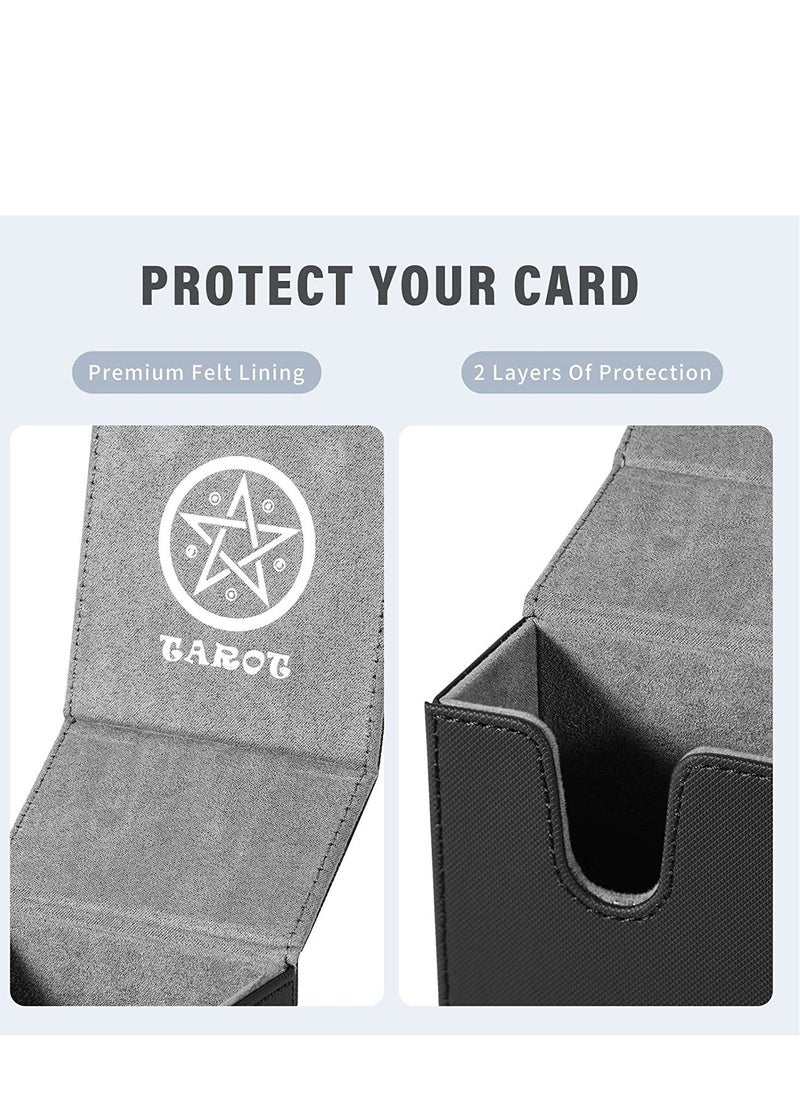 Generic - Tarot Card Case Souvenir Card Storage Box Large Capacity Holds About 95 Pages for Most Standard Size Tarot Fold Top Design Not Included for Tarot Cards - Image 1