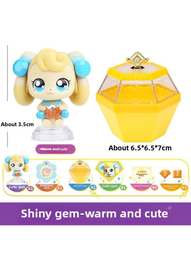 Sparkling Gem Talking Love Wonderful Cute Series Toy Mobile Phone Watch Girls Children Princess Blind Box-Color:602214 Warm And Cute  - Image 1