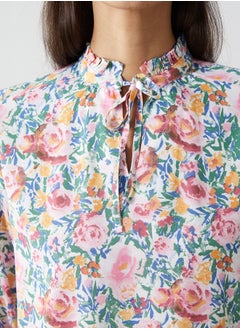 LC WAIKIKI Tie Neck Floral Women's Blouse  - Image 3
