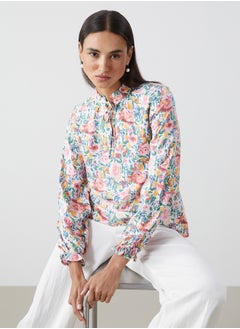 LC WAIKIKI Tie Neck Floral Women's Blouse  - Image 1