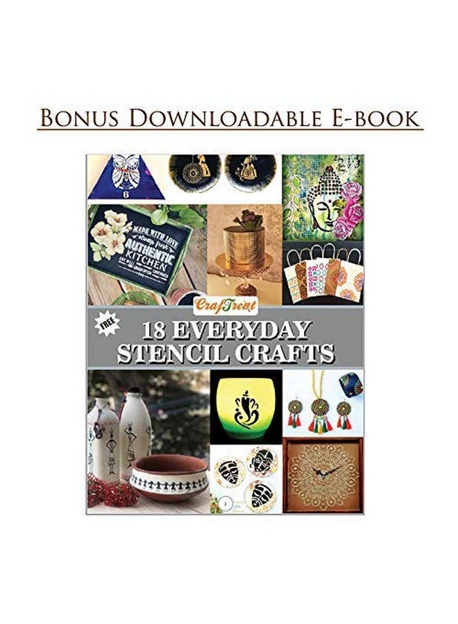 كرافت تريت قوالب ماندالا من CrafTreat لأنماط الرسم على الحائط - دمشقي جريء وزهرة متفجرة - 12 × 12 بوصة - قطعتان - قوالب قابلة لإعادة الاستخدام DIY لتصميم الرسم على القماش - قوالب قماش بتصميم زهور - Image 5