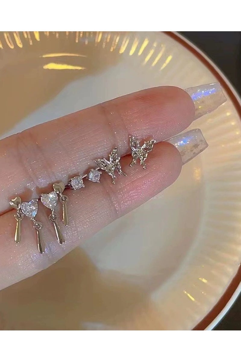 Goolsky 6 Pairs Butterfly Stud Earrings for Women – S925 Sterling Silver, Dainty Small Earrings Set, Elegant & Trendy Jewelry, Minimalist Design - Image 2