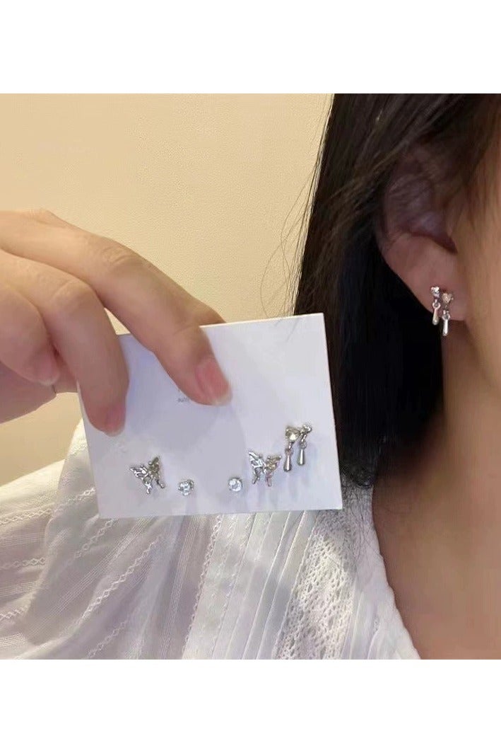 Goolsky 6 Pairs Butterfly Stud Earrings for Women – S925 Sterling Silver, Dainty Small Earrings Set, Elegant & Trendy Jewelry, Minimalist Design - Image 3