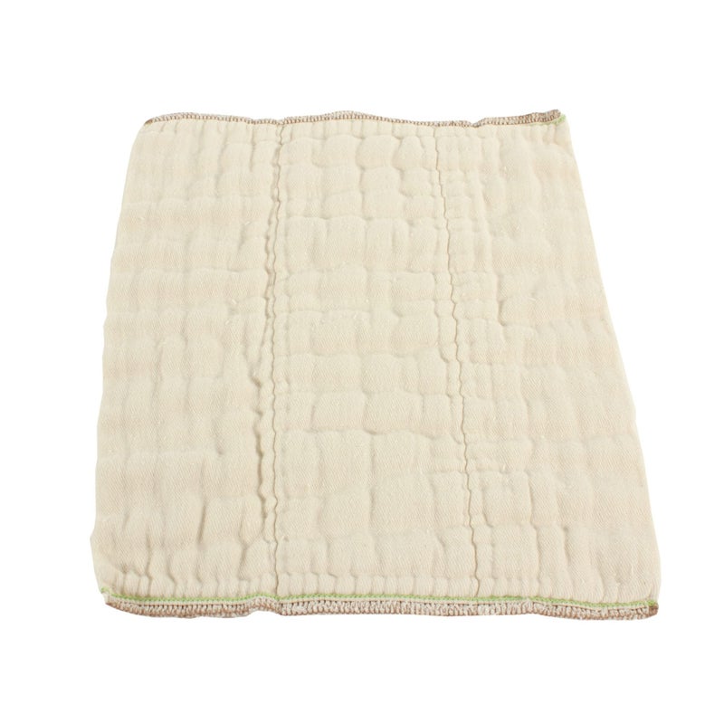 OsoCozy Organic Cotton Prefold Cloth Diapers Traditional Fit Small 4x8x4 Layering (6pk) - Super-Soft, Thick, Absorbent and Durable. Unbleached Natural Color, Fits 7-15 lbs. - Image 3
