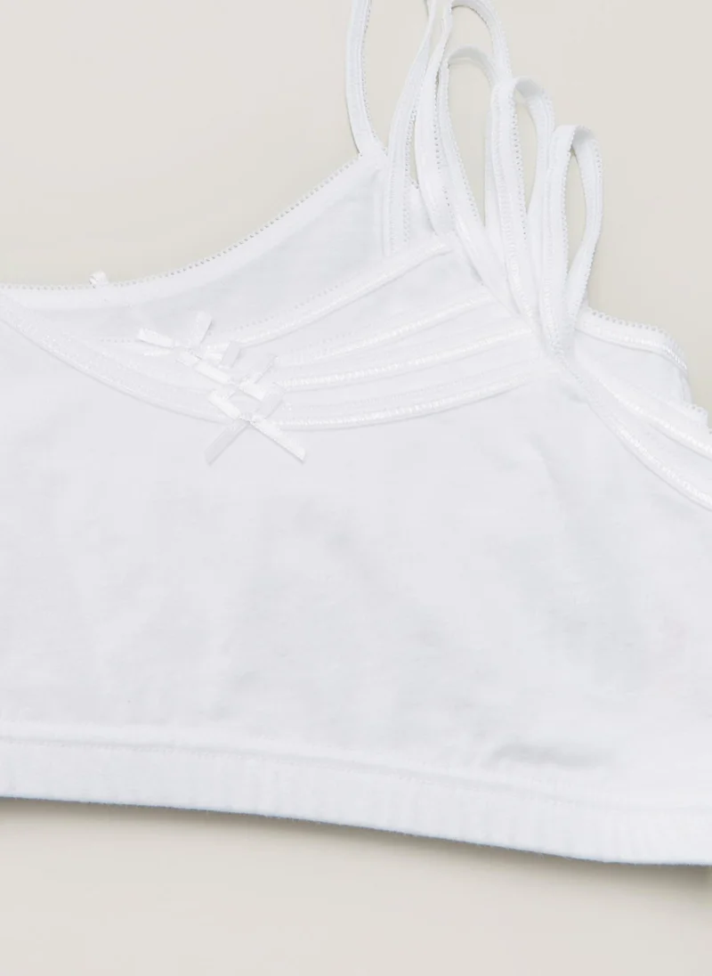 Matalan Girls 5 Pack White Seam Free Crop Tops