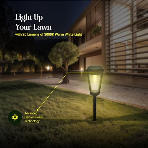 Dylect® Luxe Decorative Solar Garden Light/Pathway Light for Garden, Resort/Hotel, Outdoor Plants, Balcony, Terrace Garden, Up to 8Hr Run-Time, IP44 Waterproof (Ground Mount, Cool White) - Image 2