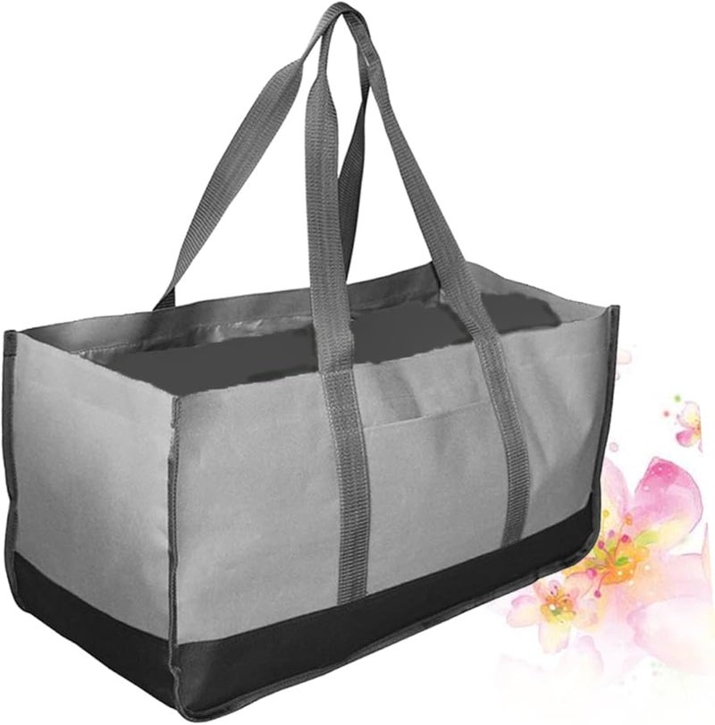 حقيبة حمل حطب محمولة كبيرة السعة متينة لحمل جذوع الأشجار للتخزين في التخييم والنزهات لون عشوائي - Image 4