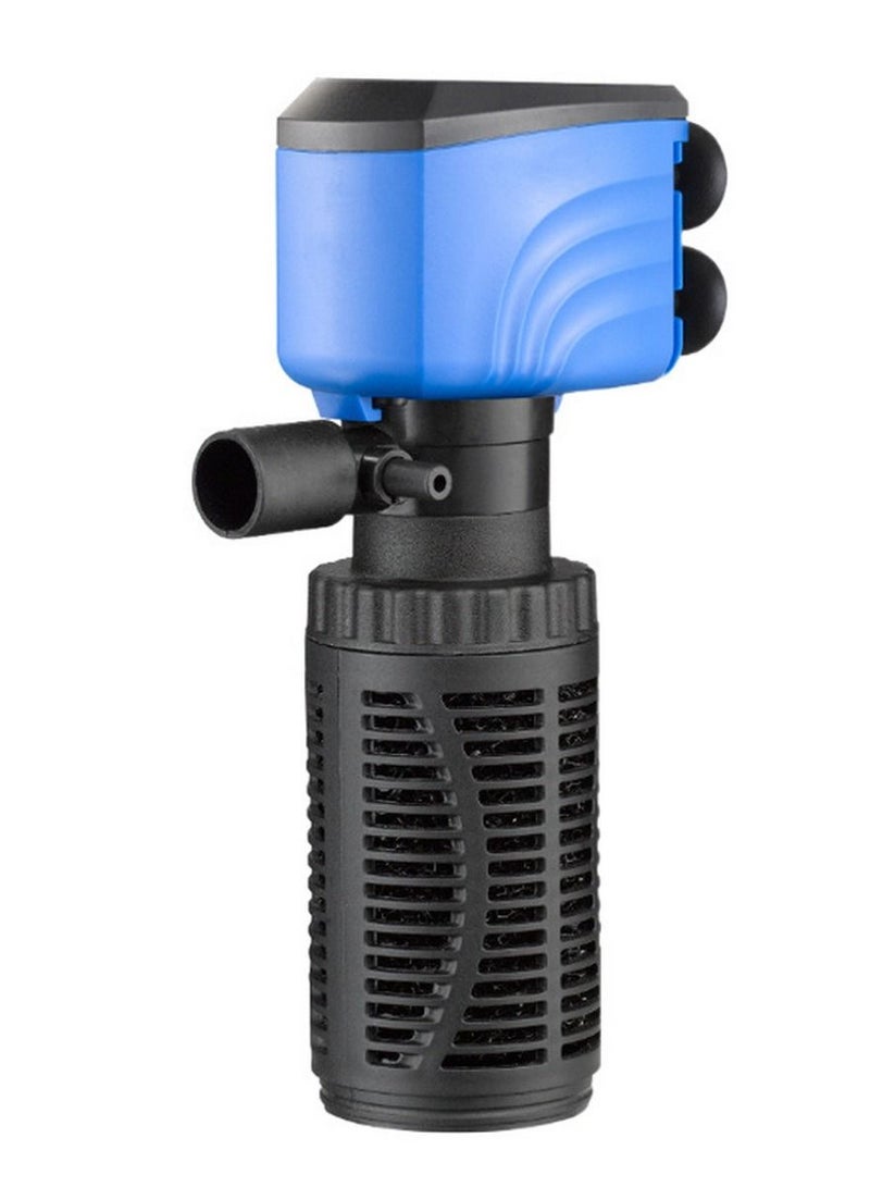 RATSAW Silent Internal Aquarium Filter  Clean Water and Air Pump and Waves  Healthy Fish and Turtles  6W 600L/H  Bluish Black Color - Image 1