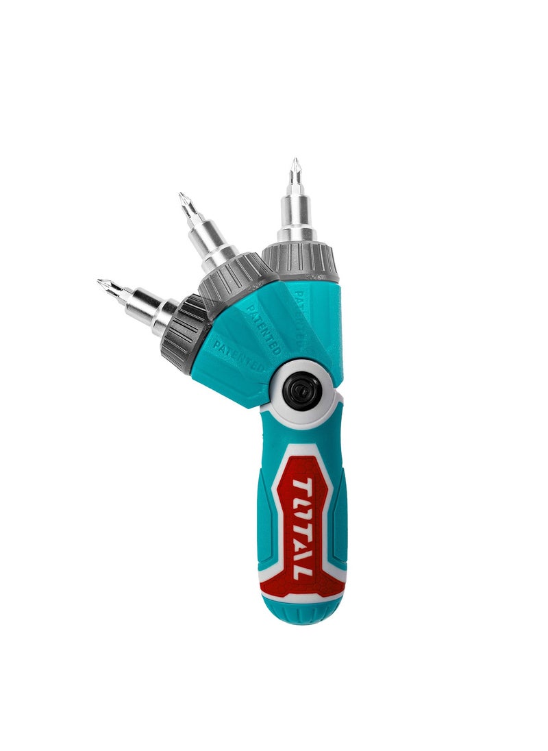 Total Tools - 12-in-1 Multi-Bit Ratcheting Screwdriver with Magnetic Tip, Interchangeable Bits, and Ergonomic Handle – Versatile Hand Tool for Home, DIY, and Professional Use - Image 1