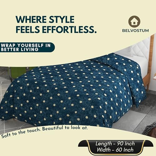 BELVOSTUM Soft Cotton Duvet Cover for Single Bed | Printed Quilt & Blanket Cover | Razai Cover with Zipper Closure | Soft & Breathable Bedding Cover (90X60) Inches (Blue) - Image 5