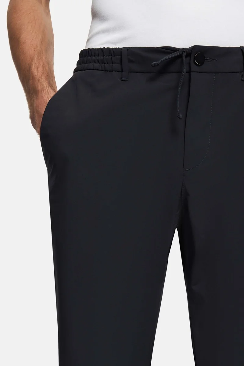 D'S DAMAT D'S Groom Ds Groom Relaxed Fit Navy Blue Dobby Thin and Light RPT Jogger Pants