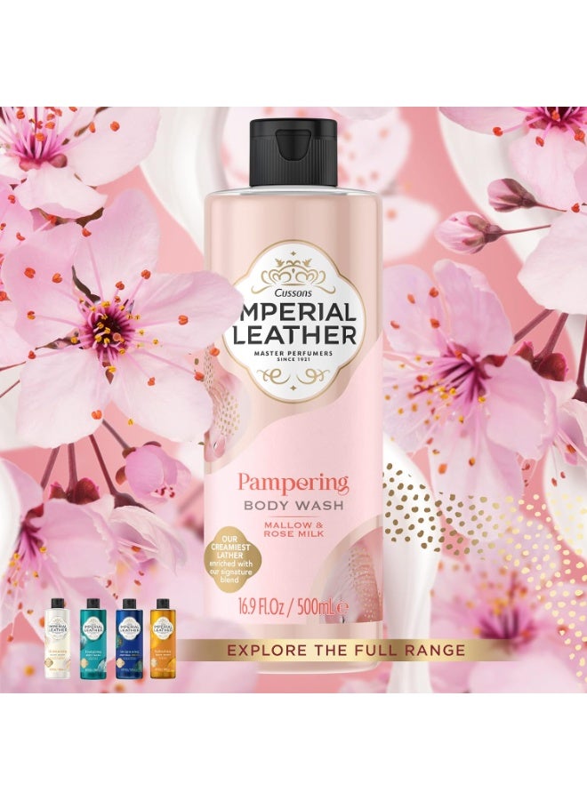 cussons Imperial Leather Pampering Shower Gel Mallow & Rose Milk 500 ML - Image 2