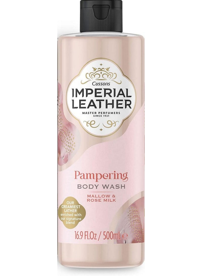 cussons Imperial Leather Pampering Shower Gel Mallow & Rose Milk 500 ML - Image 1