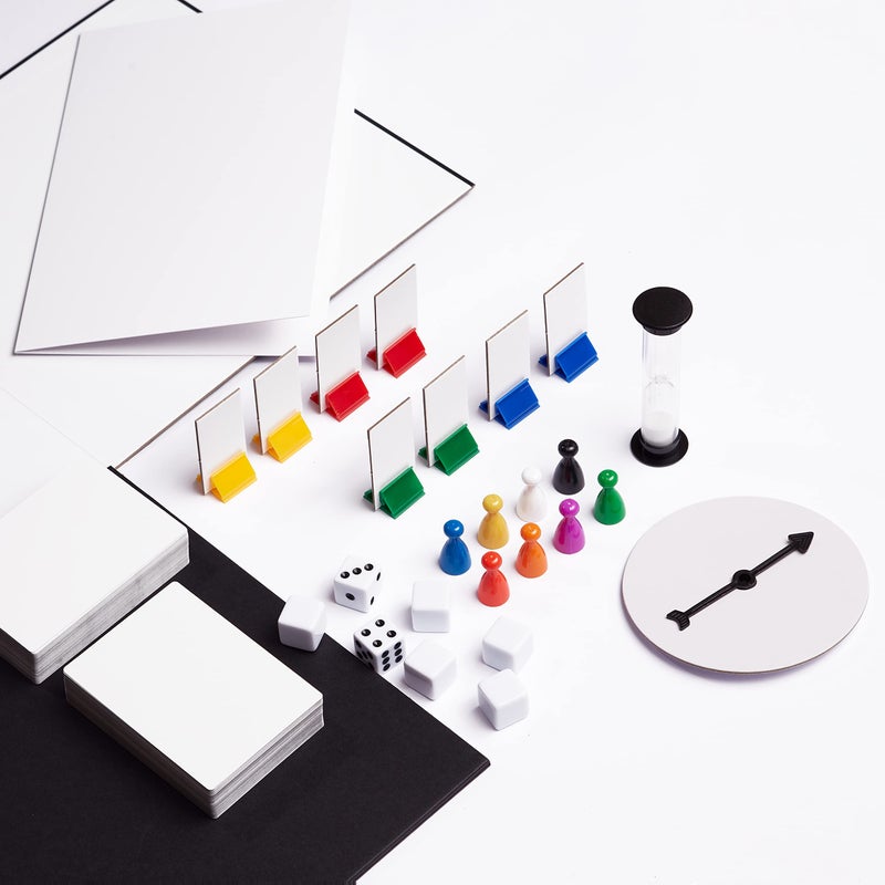 Apostrophe Games Create Your Own Board Game Set â€“ DIY Kit with Blank Game Board, Game Pieces, Blank Cards, Dice, Spinner, Rulebook, Sand Timer â€“ Build Your Own Game Kit - Deluxe Edition - Image 4
