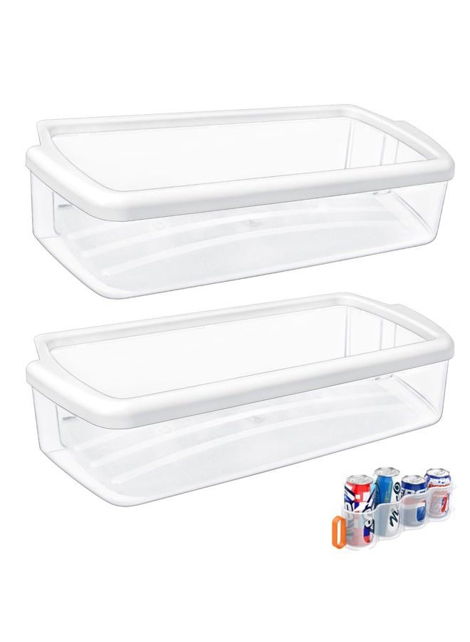 Alvar [2 PACK] UPGRADED W10321304 Refrigerator Door Shelf Compatible with Whirlpool Shelf Replacement WPW10321304 Whirlpool Fridge Door Shelf Bin AP601947 WRS325FDAM01 WRS325FDAM02 WRS325FDAM04 ED5FVGXWS07 - Image 1