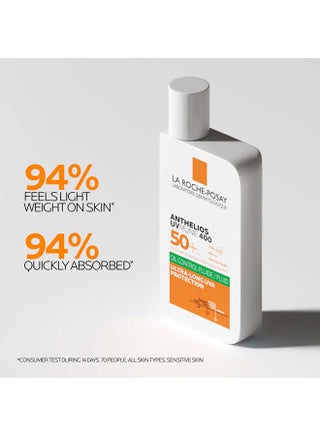 Anthelios UVMune 400 Oil Control Fluid Sunscreen SPF 50+ for Men/Women; Dermatologically-Tested Sunblock for Sensitive Oily Skin 50ML - view 3