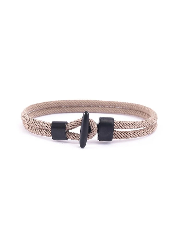 Ligant Fabric Bracelet in Beige - Modern Design with a Distinctive Touch - Stylish Unisex Wristband