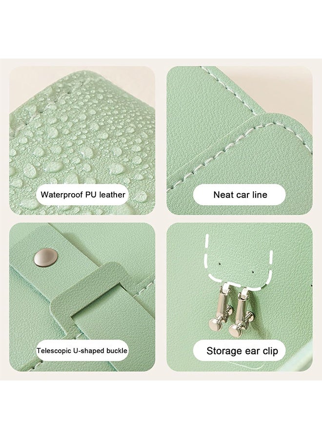 Earring Holder Organizer with Foldable Book Design Jewelry Book Organizer, Portable Pu Leather Travel Earring Case(Green) - Image 5