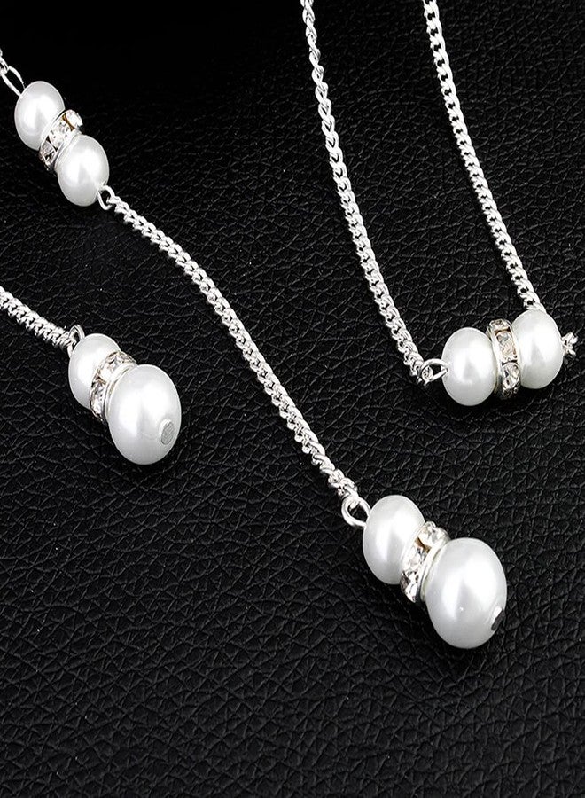 Asphire Vintage Bridal Pearl Back Chain Necklace Long Pendant Lariat Y Necklace Crystal Pearl 1920s Costume Wedding Accessories for Women - Image 5