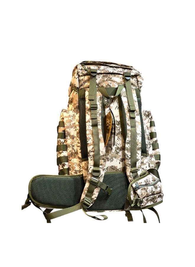 President Tactical Military Backpack, Desert Digital Camo Pattern, MOLLE System with Mesh Padding - Image 3