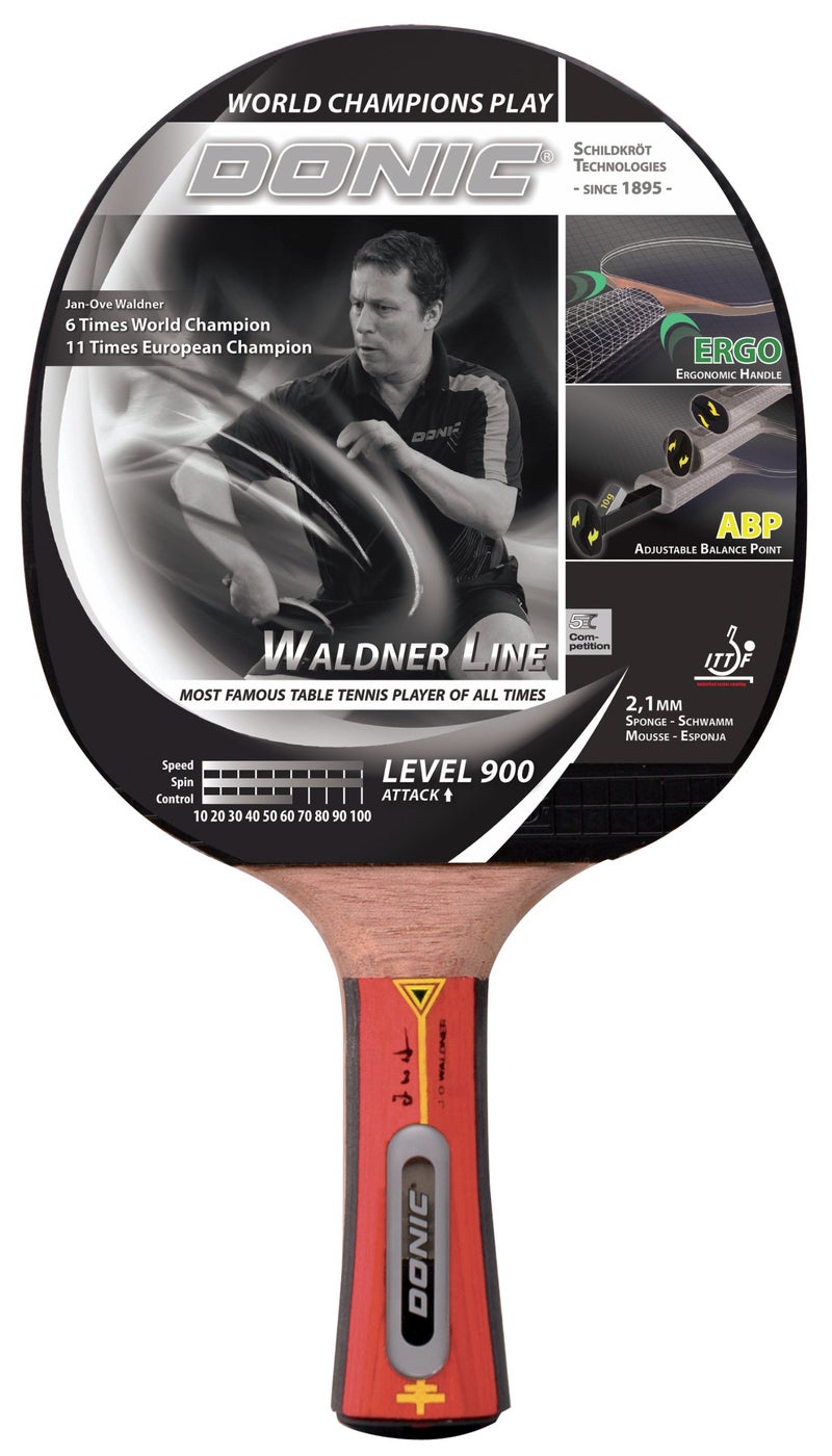 DONIC Waldner 900 All-Rounder Wooden Table Tennis Racket/Bat, Colour - Black/Grey, Weight - 87 grams - Image 4