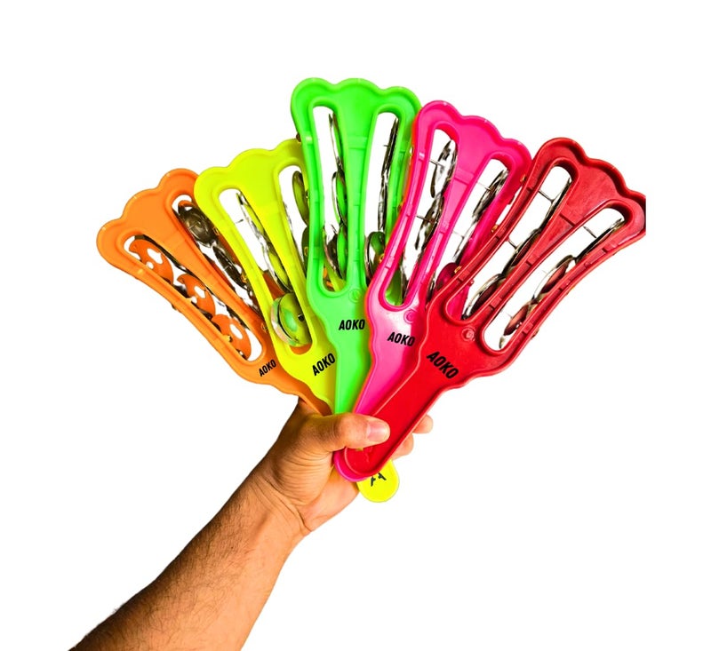 AOKO بهكتى - زوج من كارتال/خارتال جرس اليد | آلة إيقاع هندية تقليدية للبهاجان، كيرتان والموسيقى الشعبية (عبوة من 2) - Image 5