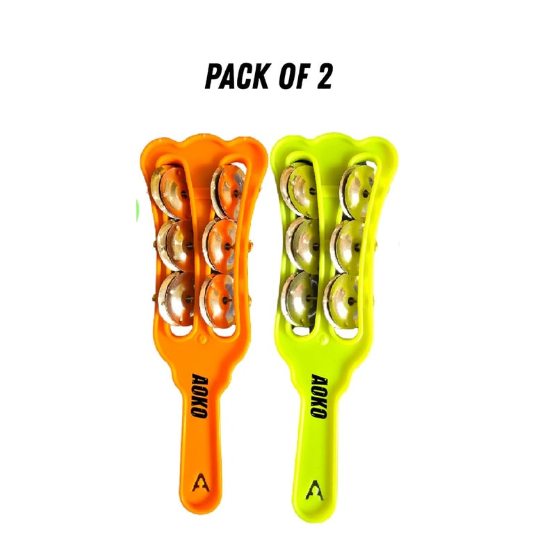 AOKO بهكتى - زوج من كارتال/خارتال جرس اليد | آلة إيقاع هندية تقليدية للبهاجان، كيرتان والموسيقى الشعبية (عبوة من 2) - Image 2