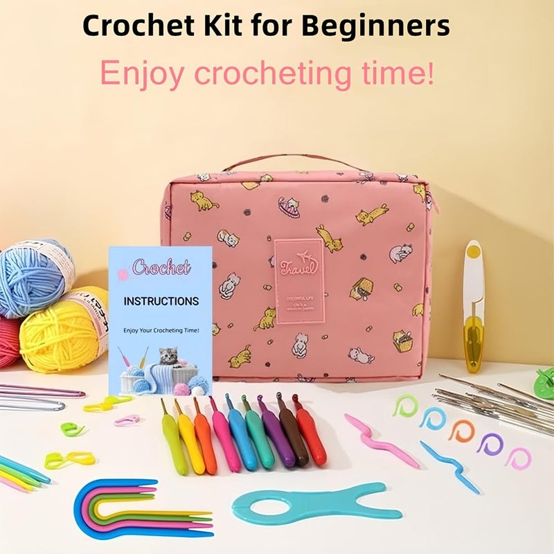 Zicalso Crochet Kit For Beginners With Yarn  Ergonomic Hooks  8 Colors  Complete Starter Kit For Adults & Kids  Perfect Diy Gift - Image 5