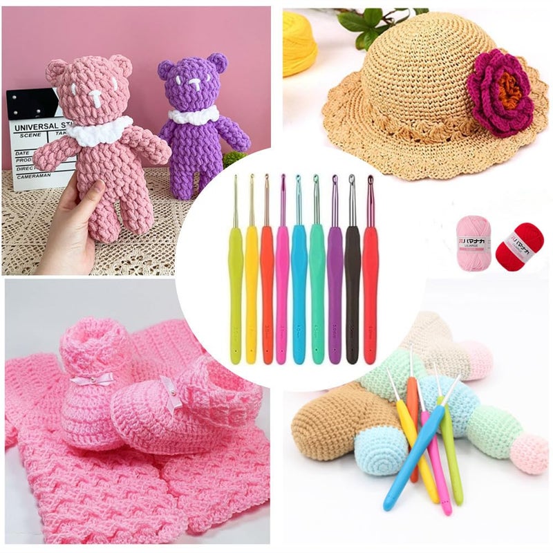 Zicalso Crochet Kit For Beginners With Yarn  Ergonomic Hooks  8 Colors  Complete Starter Kit For Adults & Kids  Perfect Diy Gift - Image 3