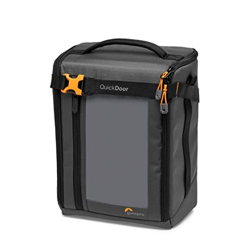 Lowepro GearUp Creator Box Extra Large II, Mirrorless and DSLR Camera Bag, Camera Case with QuickDoor Access, Made with Recycled Fabric, Orange Padded Interior Dividers, Grey - Image 5