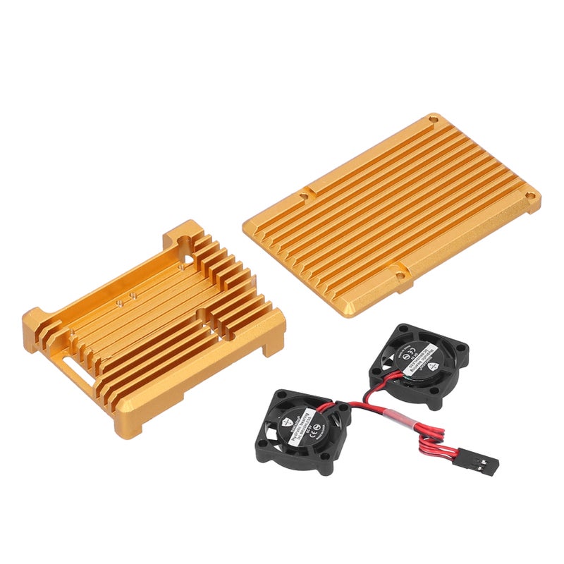 Protective Case Housing Enclosure Casing with Dual Cooling Fan for Raspberry Pi 3 Model B B+ - Image 1