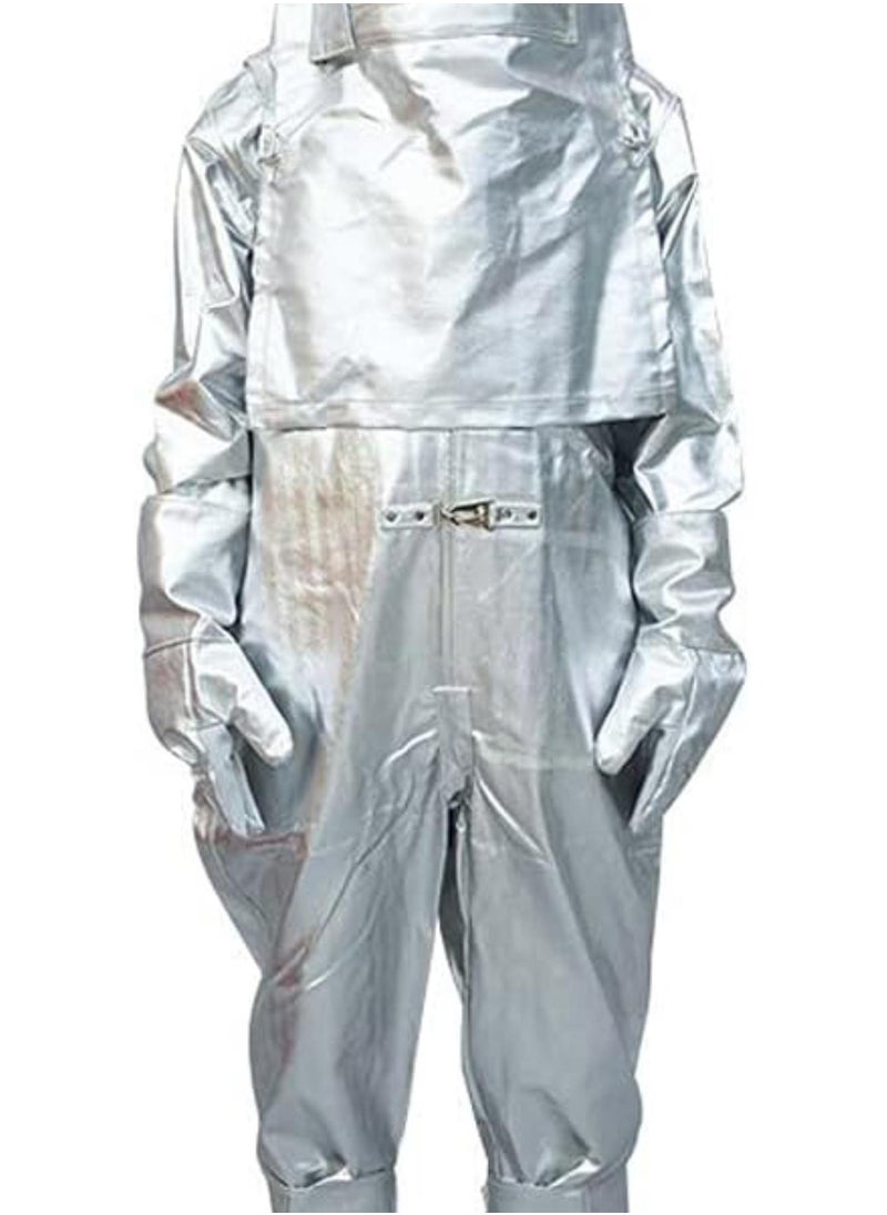 silvercnc - Heat Resistant Suit Fireproof Clothing, Anti Thermal Radiation 1000-1200 Degree Flameproof Coveralls, Composite Aluminium Foil Firefighter Uniform(XXL) - Image 1