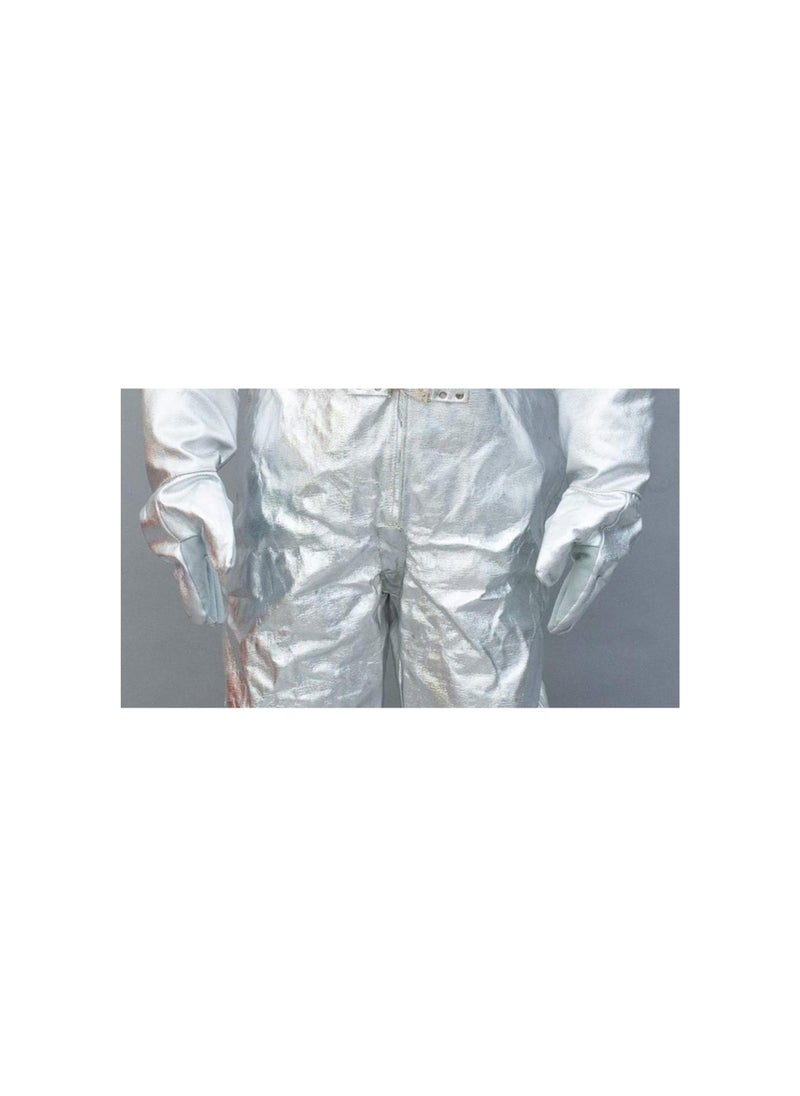 silvercnc - Heat Resistant Suit Fireproof Clothing, Anti Thermal Radiation 1000-1200 Degree Flameproof Coveralls, Composite Aluminium Foil Firefighter Uniform(XXL) - Image 1