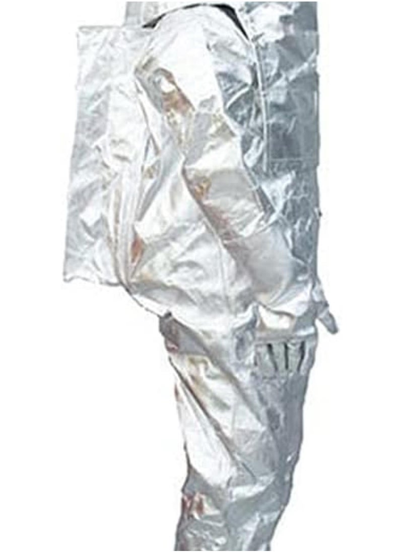 silvercnc - Heat Resistant Suit Fireproof Clothing, Anti Thermal Radiation 1000-1200 Degree Flameproof Coveralls, Composite Aluminium Foil Firefighter Uniform(XXL) - Image 1