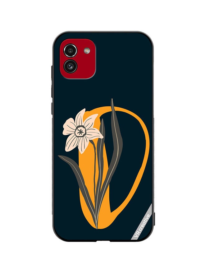 VR CREATIVE Protective Case Cover For Samsung Galaxy A03 Alphabet D Design Multicolour - Image 1