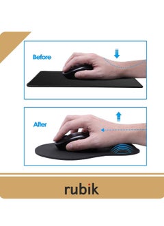 Mouse Pad with Wrist Support for Computer Laptop Gaming Home Office Pack of 2, Black - pzsku/Z58D56337B2E7022C7439Z/45/_/1627576126/df019b77-a152-4ab4-8cab-cc5be6dc0593