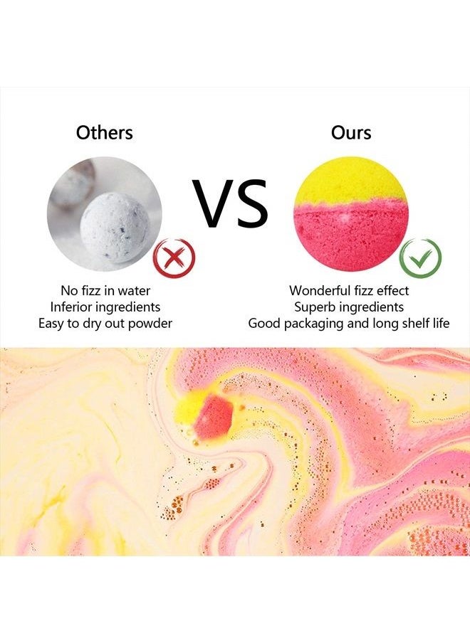nagaliving Nagaliving Bath Bombs Gift Set, 50 Handmade Bulk Bath Bombs for Kids, Women, Men, Wonderful Fizz Effect Bath Gift for Valentine's Day, Christmas & Any Anniversaries  - Image 3