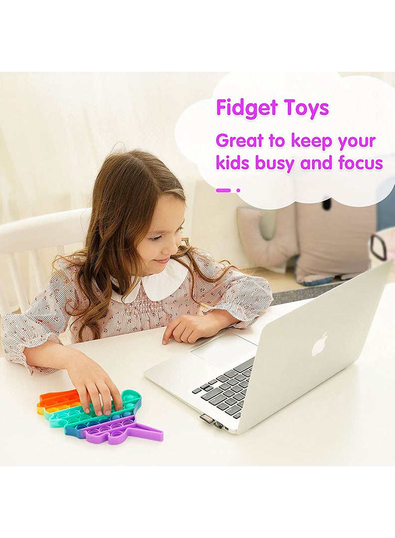 Theodor Push Pop Bubble Sensory Fidget Toy Multicolour Unicorn - Image 4