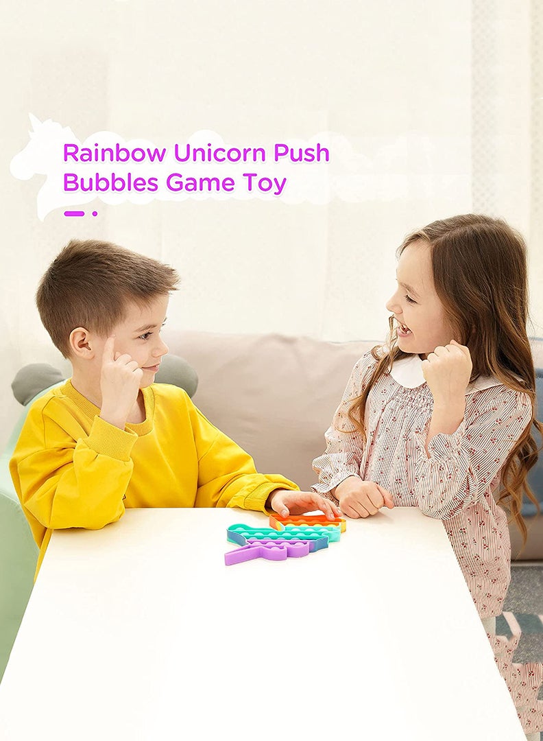 Theodor Push Pop Bubble Sensory Fidget Toy Multicolour Unicorn - Image 2