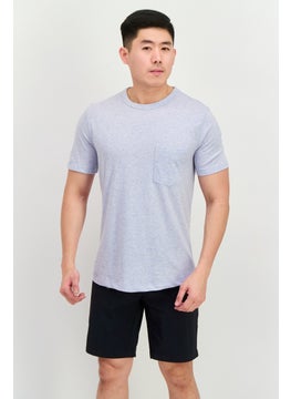 Project Essentials Men Crew Neck Short Sleeve Solid T Shirt, Light Blue  - Image 1