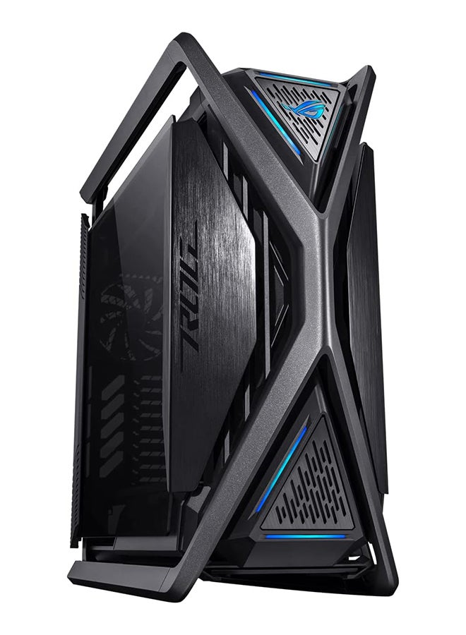 ASUS ROG Hyperion GR701 E-ATX PC Case, Tempered Glass Side Panels, Up to 420mm Dual Radiator, 4*140mm Fans, Metal GPU Holder, Compnent Storage, ARGB Fan Hub, 60W Fast Charging, 90DC00F0-B39000 Black - Image 1