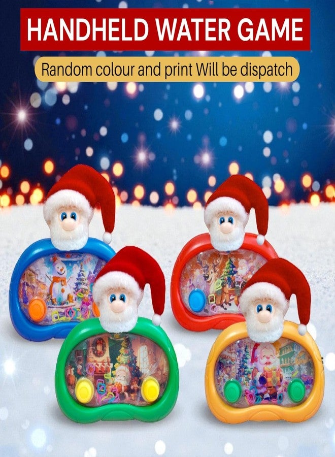 AMANVANI Christmas Theme Water Game, Handheld Water Ring Toss, Anxiety Toys, Travel Family Games Ideal Gift for Kids, Aqua Bubble Toy, Festive Return Gift for Christmas Party (Santa ( 1 Pcs )) - Image 4