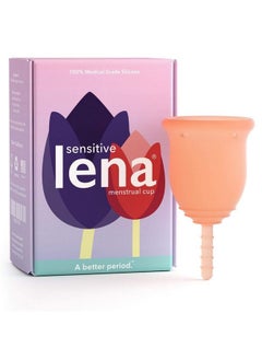 Sensitive Menstrual Cup - Reusable, Soft Silicone, Light & Heavy Flow, Beginner Use - Ideal Alternative To Tampons, Pads, Period Underwear - Period Solution - Small - Coral