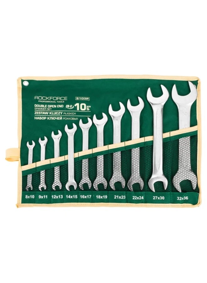 DOUBLE OPEN END WRENCH SET 10PCS