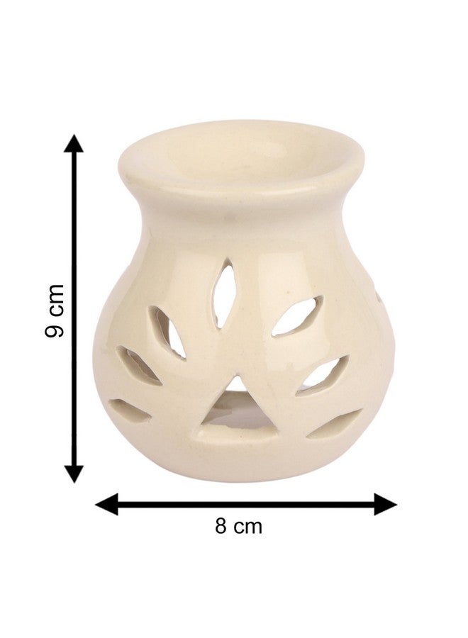 Pure Source India Ceramic Aroma Burner (Off-White), 3.5 x3.5 (PSIA97OFWT1TLTFBA) - Image 5