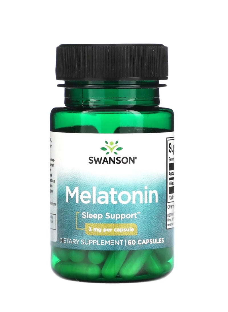 SWANSON Melatonin 3 Mg 60 Capsules  - Image 1