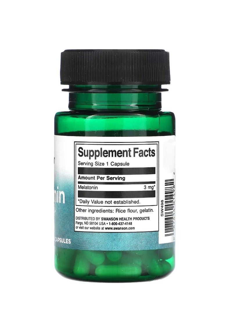 SWANSON Melatonin 3 Mg 60 Capsules  - Image 2